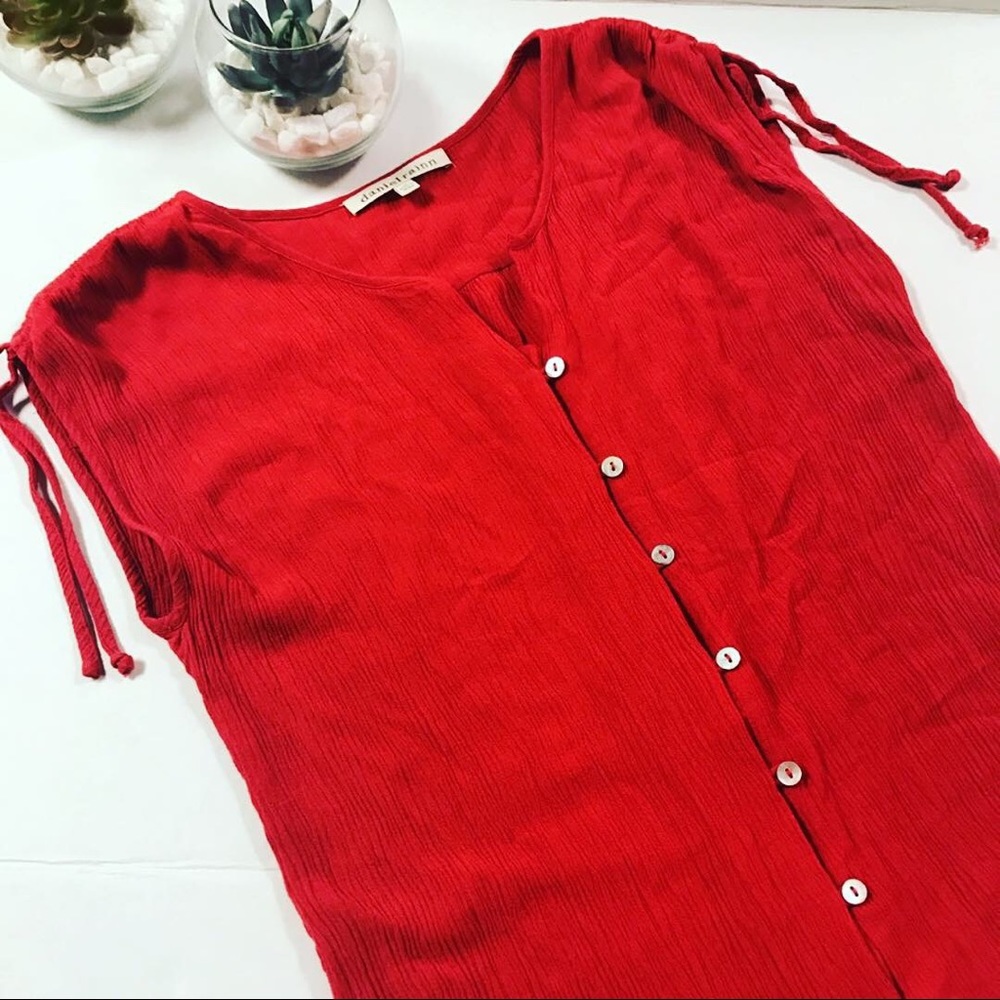DANIEL RAINN burnt orange short sleeves sz Medium